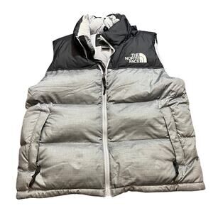 The North Face Women’s 1996 Retro Nuptse Vest‎ Gray Black 700 Down Size Large